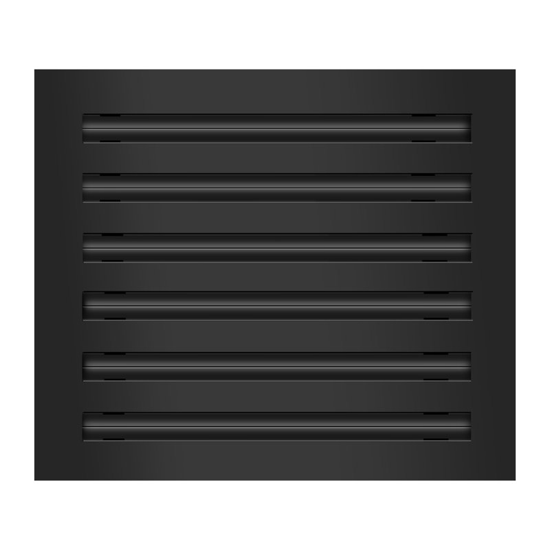 Buildmart - Couvercle d'évent moderne noir 14 x 12 - Diffuseur à fente linéaire standard - Grille de registre