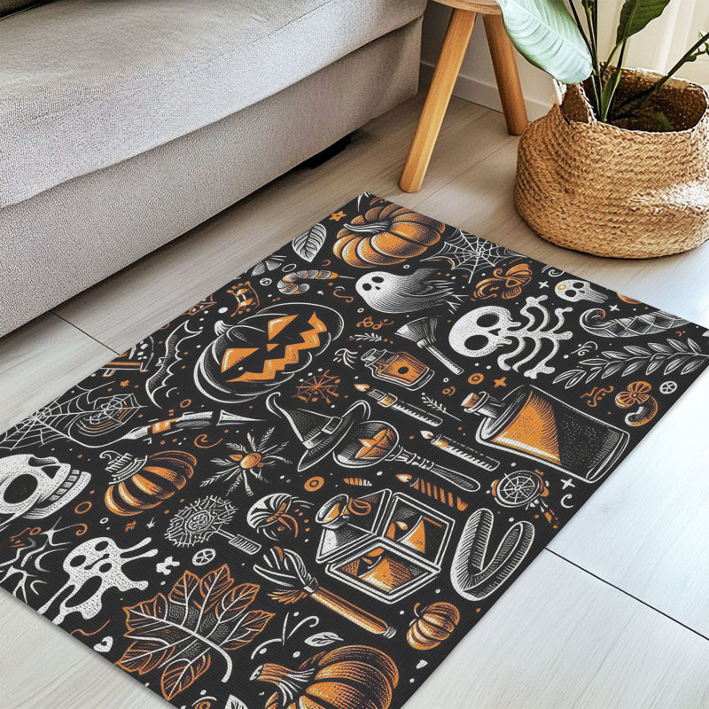 Tapis tressé Simple Spookfest, Rectangulaire 3 pi x 5 pi