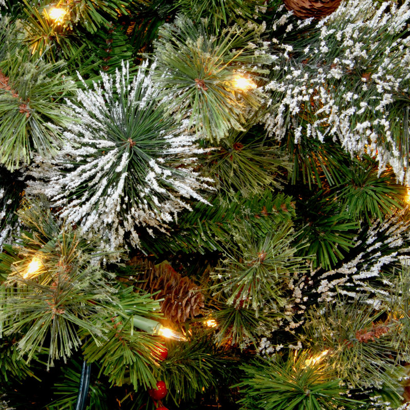 24 in. Wintry Pine Wreath with LED Lights