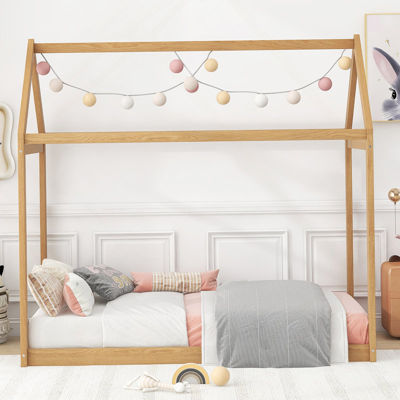 Lit simple couleur de bois - Transformez votre maison en pin élégant