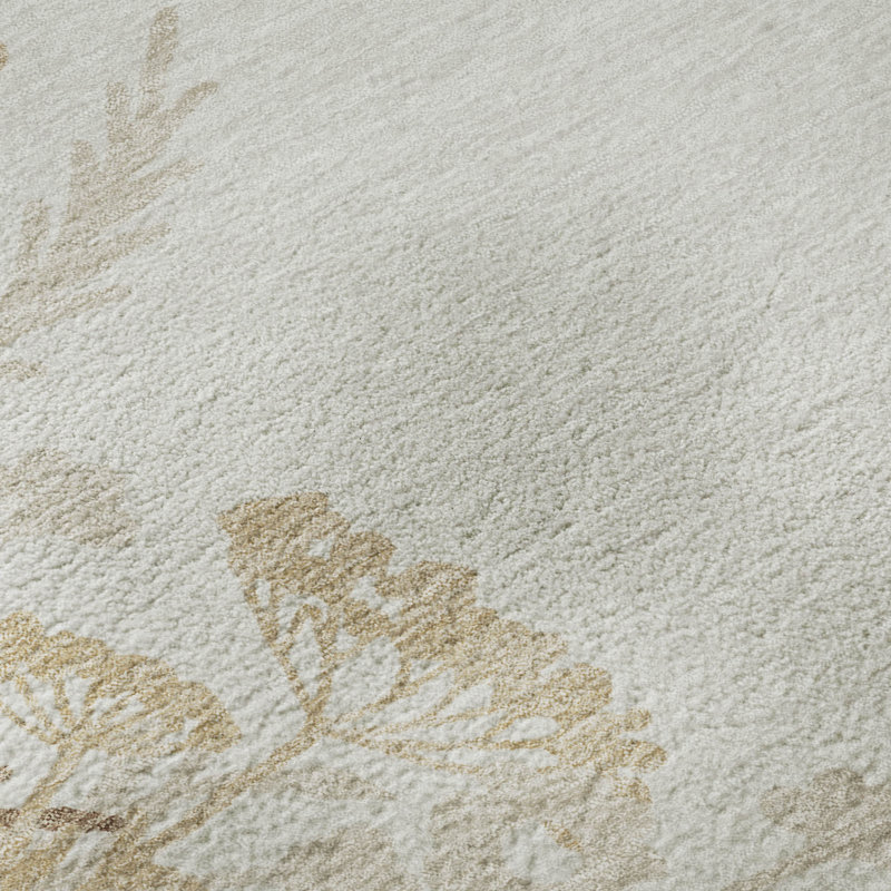 Tapis floral lavable à la machine de qualité supérieure Mayfield AMF2334, Ivory, 3 pi x 5 pi