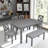 Alfonso 6 - Person Four Leg Dining Set-744133065-782530168-782530171