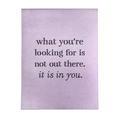 Quotes Chenille Indoor Rug