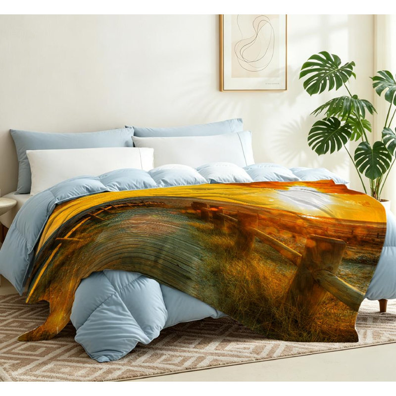 Jeté en flanelle transparente très douce, Sunset Beach, Throw 50" x 60"