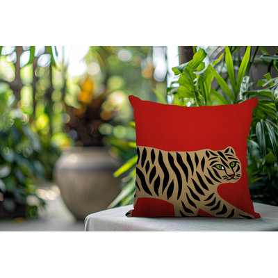 Oreiller carré intérieur / extérieur Gigi Tiger