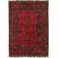 Tapis de zone en laine rouge 3 pi 3 po x 4 pi 9 po à la main one-of-kind-noué la 2010s esari turque Allaina