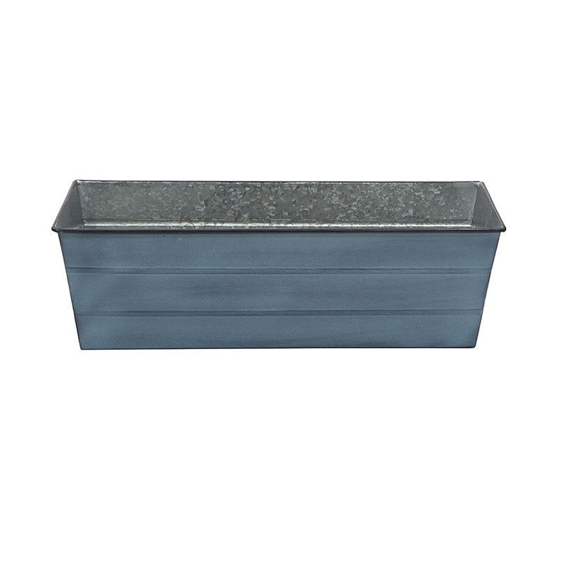 Dreketi Metal Window Box Planter, Nantucket Blue