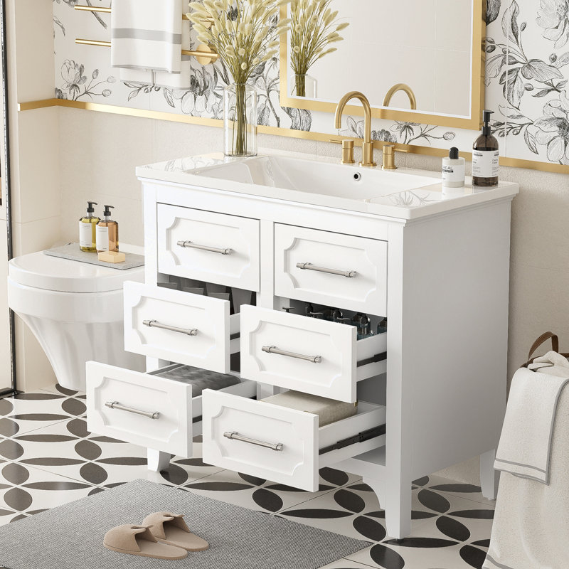 Myslym 36'' Single Bathroom Vanity with Top