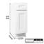Armoire de base blanche à porte simple Shaker en bois massif pour salle de bain, buanderie et cuisine, largeur de 15 po, hauteur de 34,5 po, profondeur de 24 po, facile à nettoyer, peu encombrante, fermeture silencieuse, charnières à fermeture en douceur