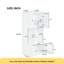 Armoire de rangement haute et large pour salle de bain, unité de rangement pour salle de bain, armoire autoportante avec 4 portes, tablettes réglables, tablettes ouvertes multicouches, blanc-328573298