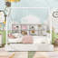 Lit double en bois avec lit gigogne et lit pour enfant
