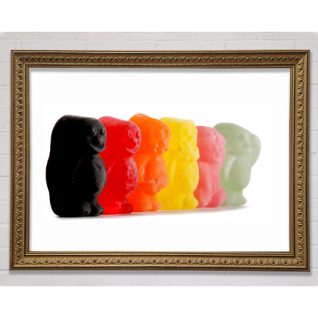 Jelly Baby Smiles - Einzelner Bilderrahmen Kunstdrucke