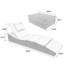 Chaise longue inclinable d'extérieur pliable avec coussins-251444194