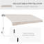 Patio Retractable Awning, Manual Exterior Sun Shade Deck Window Cover-779037330
