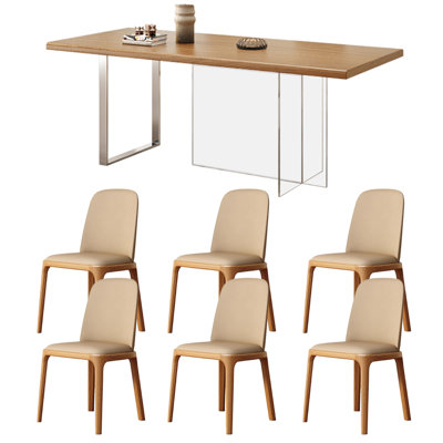 Simple Creative Advanced Sense Ash Wood Table Set