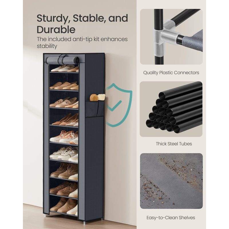 20 Pair Shoe Rack, Grey