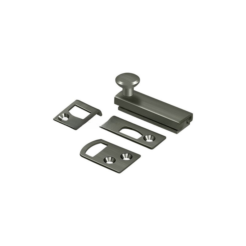 Brass Latch/Catch/Bolt, 1.9375" H x 2" W x 1.5625" D, Polished Chrome