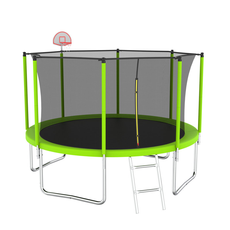 Trampoline pour enfants_102,75X144,09X144,09, Vert