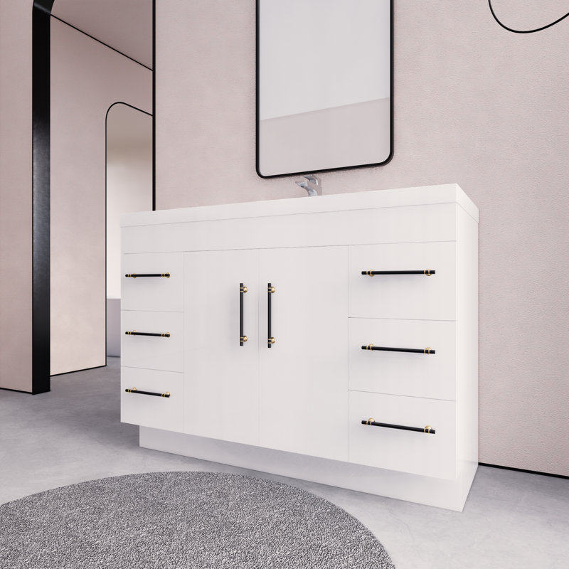 Ensemble de meuble-lavabo simple 48 po Maplesville, Blanc