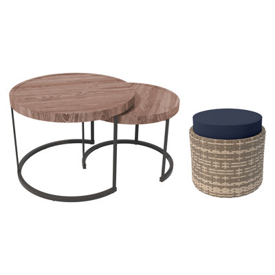 Outdoor Coffee Table With Ottoman