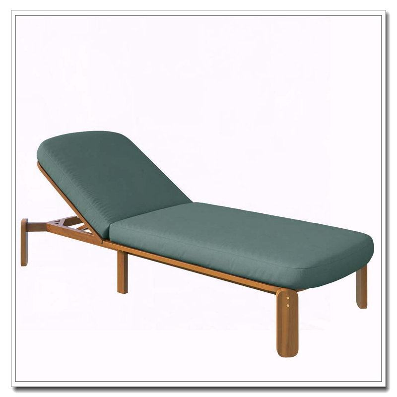 Chaise longue d'extérieur ajustable, Vert