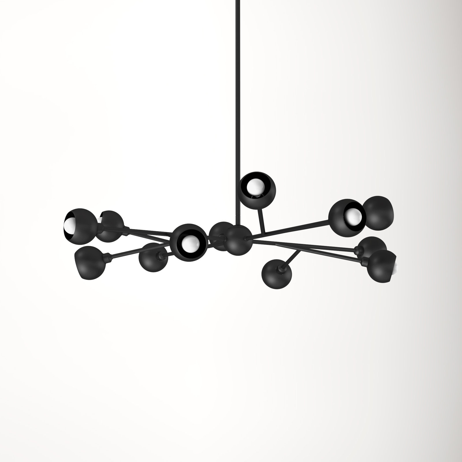 Hudgins 12 - Light Metal Dimmable Sputnik Chandelier