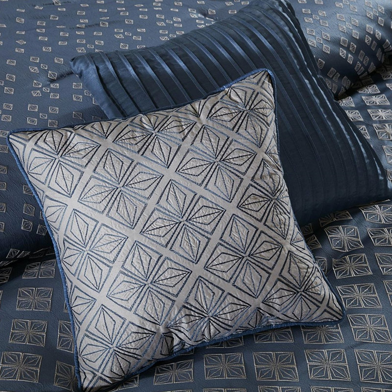 Édredon grand bleu marine - 7 pièces, bleu marine, grand, intérieur, Grand édredon et 6 pièces supplémentaires, Marine