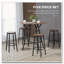 Ensemble 5 pièces de table de bar et chaises de style industriel avec un design peu encombrant, livré avec 4 tabourets de pub et de cuisine en noir et brun