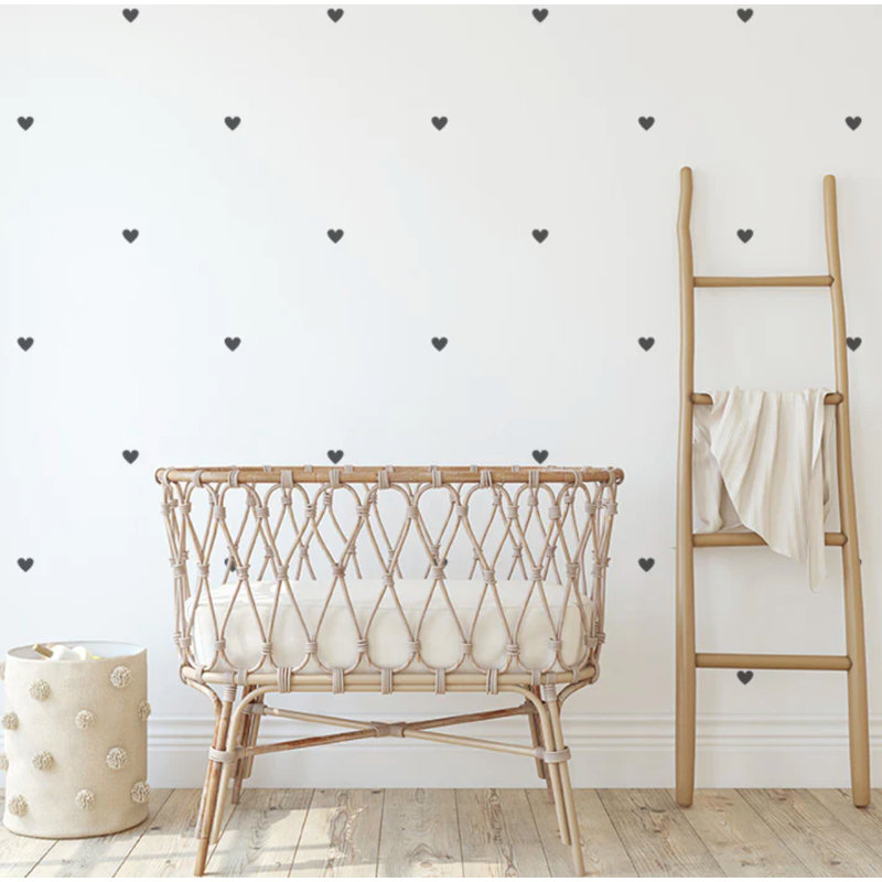 Adhésif décoratif petit coeurs, Anthracite