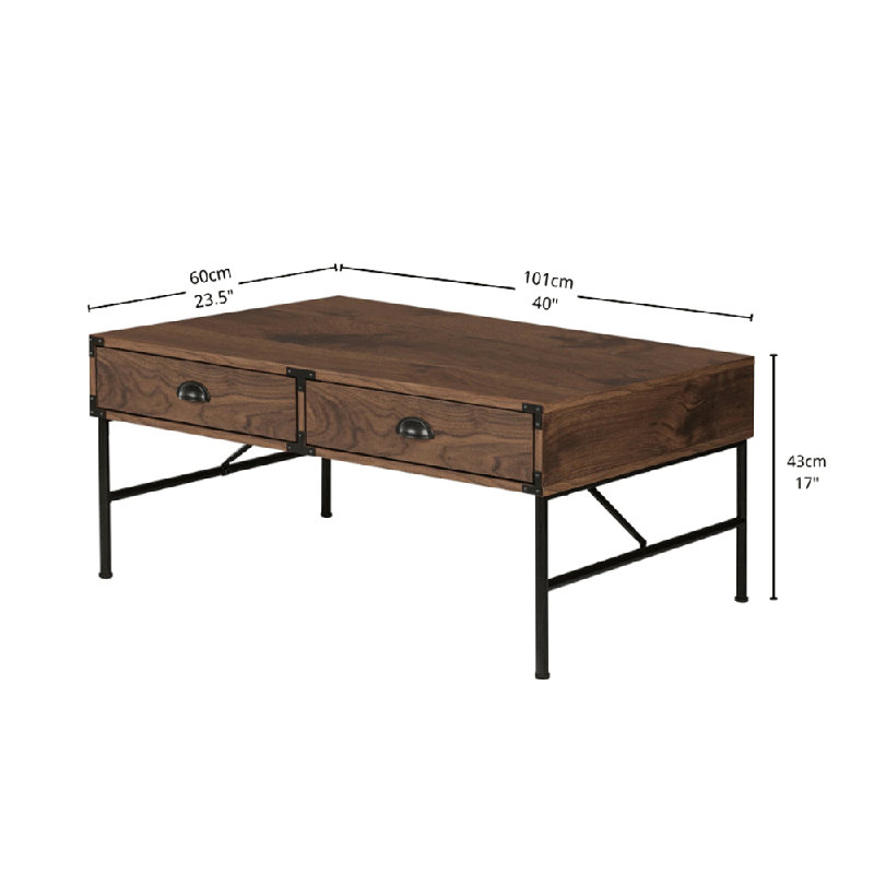 Table basse à 2 tiroirs