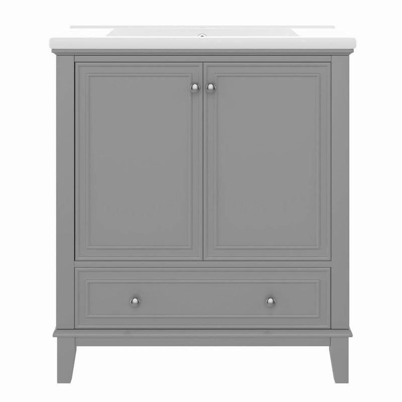 Ensemble de meuble-lavabo simple 30 po Boydton, Gris