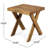 Wood Patio Table - Sandblast Finished, 18.29" High, Backyard Luxury Finished Side Made Of Wood, 18.29 Inches Tall, Fits And