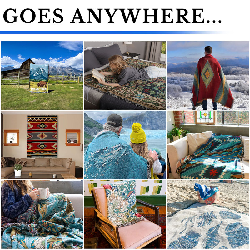 Jeté en coton Pure Country Weavers, L 82 po x l 62 po