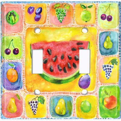 Food & Beverage 2 - Gang Toggle Light Switch Standard Wall Plate