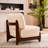 30"W Boucle Armless Upholstered Accent Chair With Solid Wood Leg-695904078
