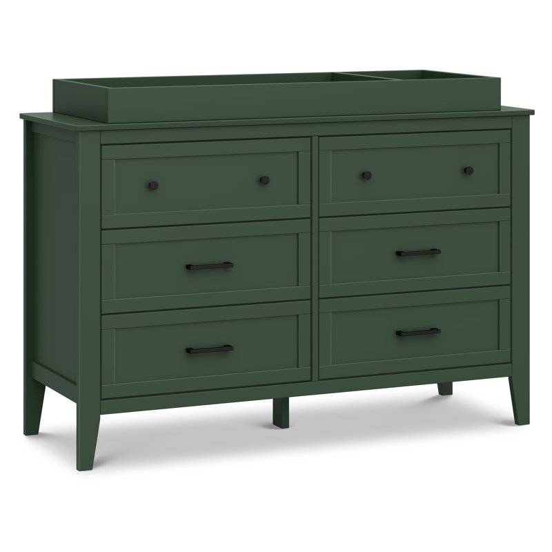 Beau 6-Drawer Double Dresser, Forest Green