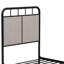Lit simple, structure de lit plateforme en métal, revêtement en lin, panneau de tête en tissu, acier robuste, durabilité, fonctionnement silencieux, assemblage d'instructions clair avec outils, aucun sommier requis, 250 lb