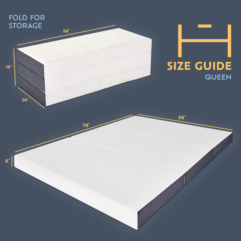 Matelas de canapé-lit moyen Alwyn Home Saugeen, Grand
