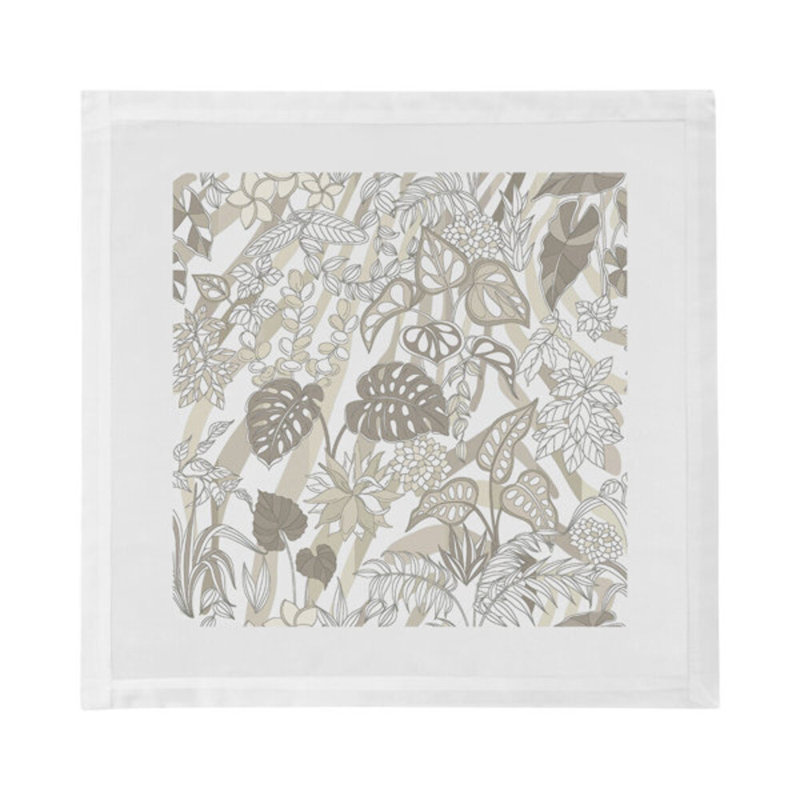 Sabi Jungle Hemstitch 22" Linen/Cotton Napkin, Neutral