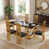 6 Black Boucle Chairs