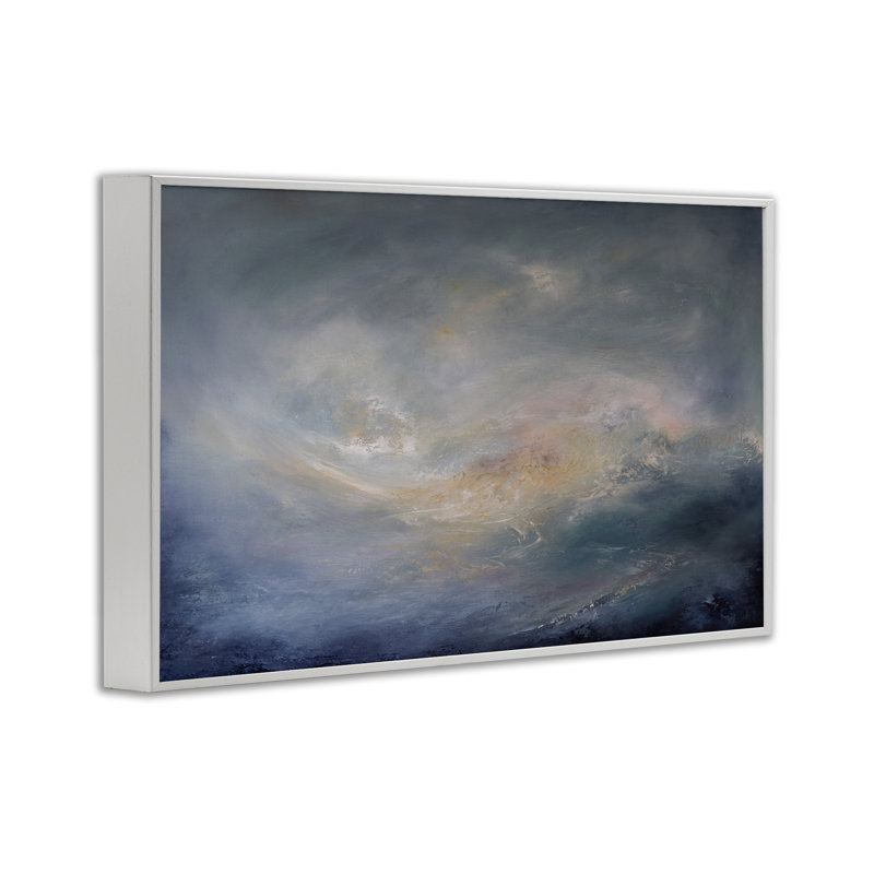  «Swirling Abstract Clouds», art de la giclée encadrée par Lydia Orange, H 20 po x l 30 po, Giclée encadrée blanc bord de mer