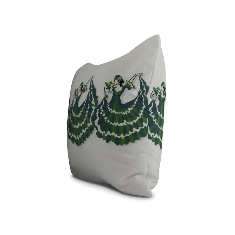 Housse de coussin d'extérieur carré cubique, Vert, 20 po x 20 po