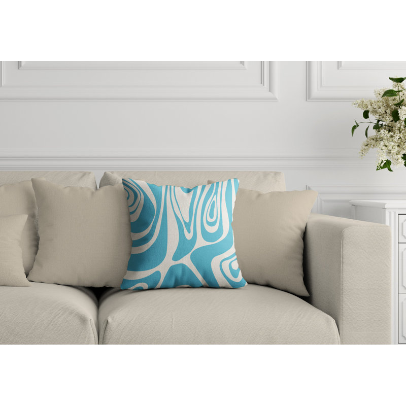 Housse et insert de coussin extérieur carré Cooper, L 19 po x H 19 po, Bleu pastel