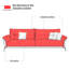 Causeuse coussin orange en cuir véritable-1278661599-1278661593