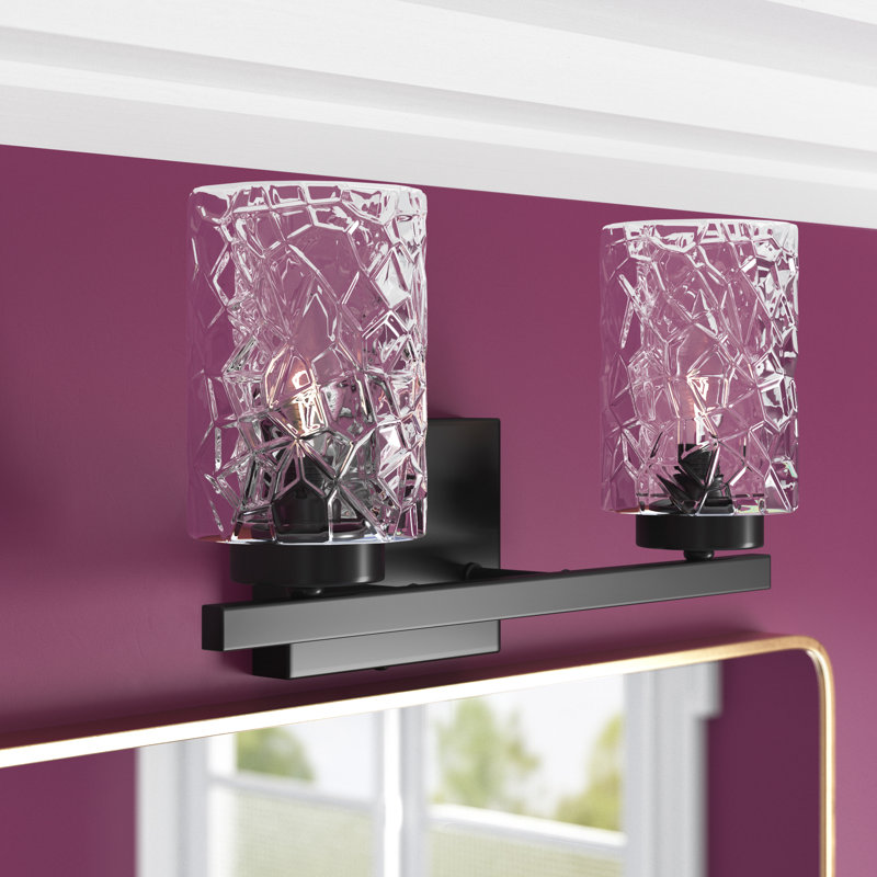 Applique murale à intensité variable Shutesbury, Noir, 4 lumières, H 7,7 po x l 5,5 po x P 32 po