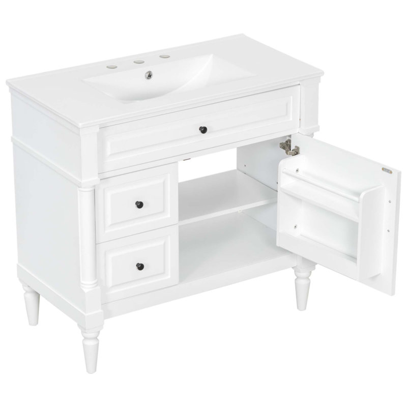 Meuble-lavabo 36 po avec lavabo, Blanc