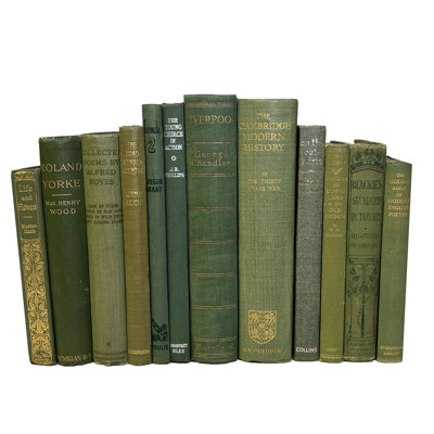Decorative Books - Vintage Fir Book Bundle - 1 Foot of Green Books
