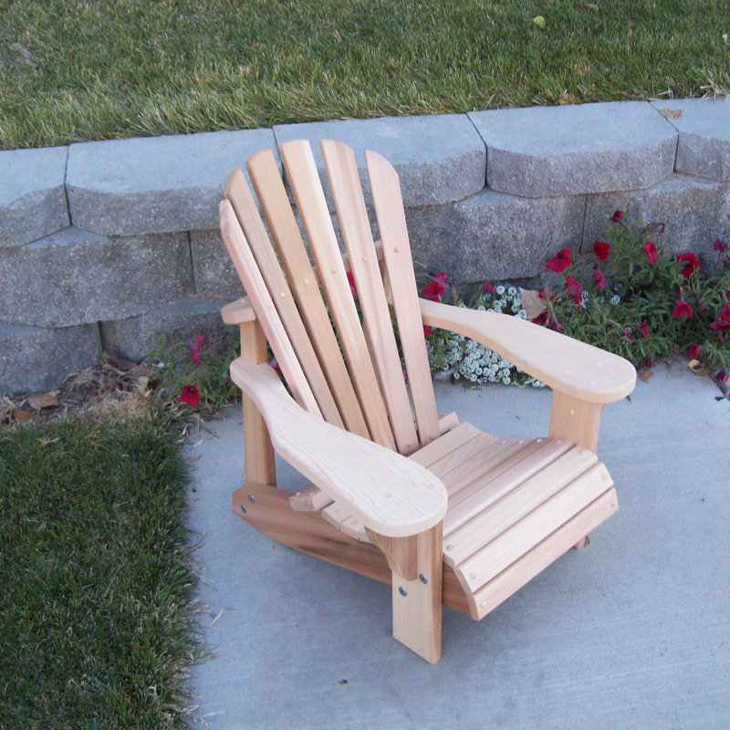 Cargo Solid Wood Outdoor Adirondack Chair, Unstained