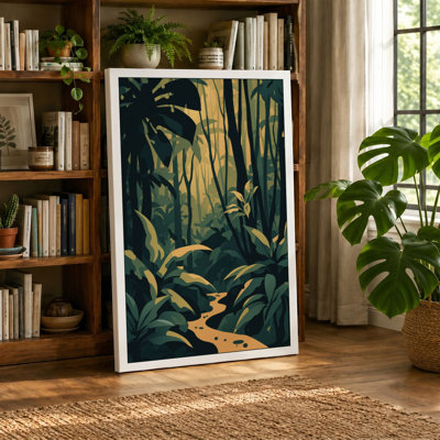 Jungle Stillness Tropical - Wrapped Canvas