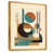 Toile avec cadre flottant or
